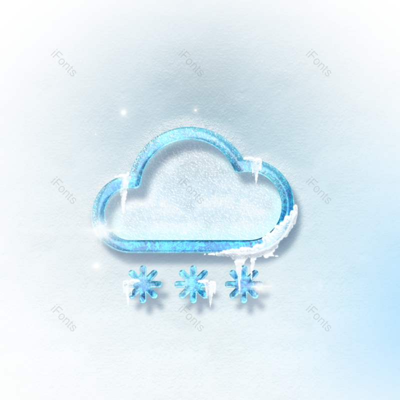 小图标图片,小雪元素,透明PNG,冬季免抠素材